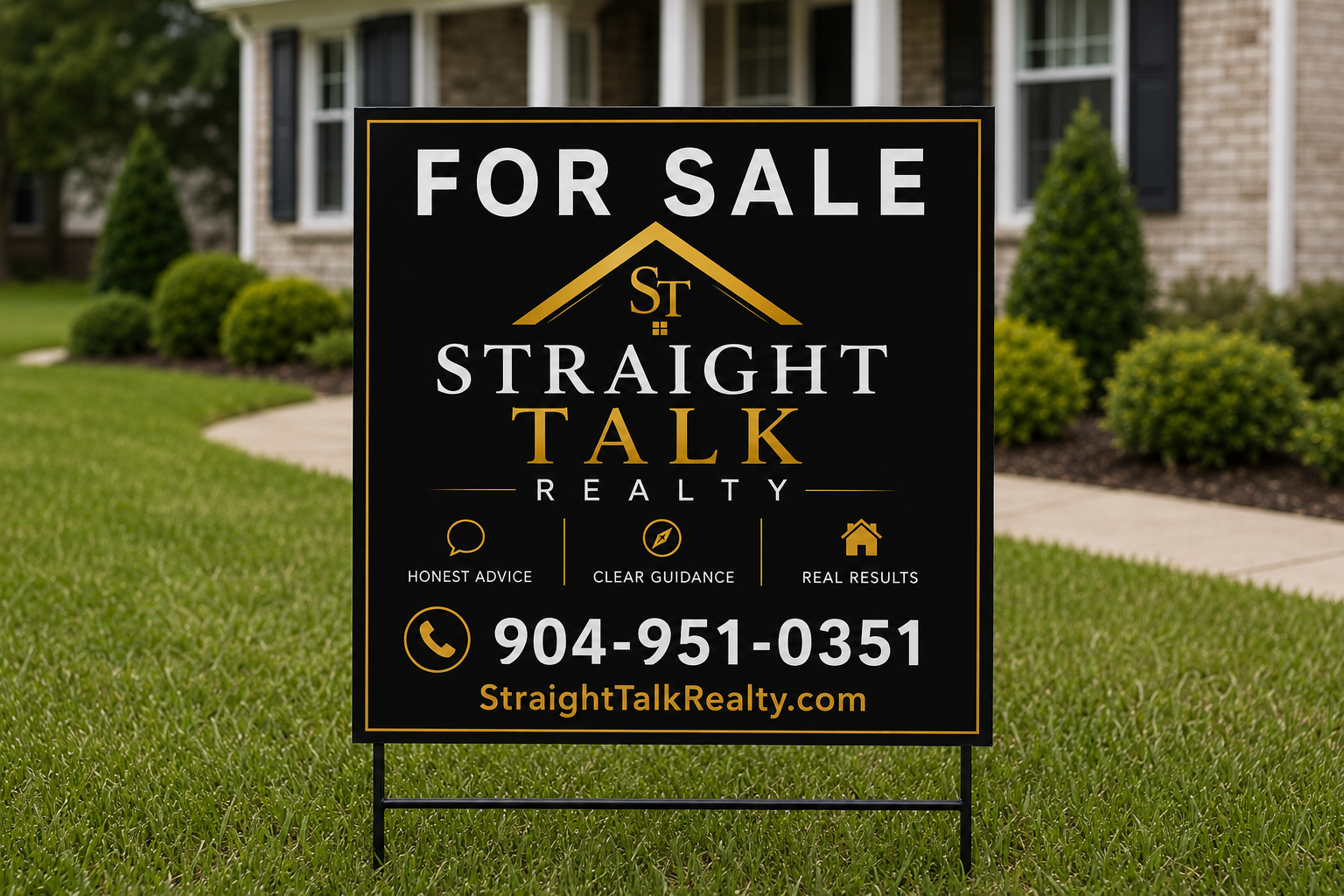 Straight Talk Realty yard sign