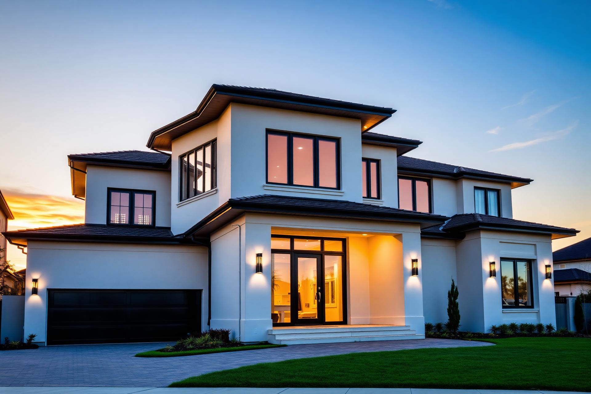 Warm, welcoming home exterior